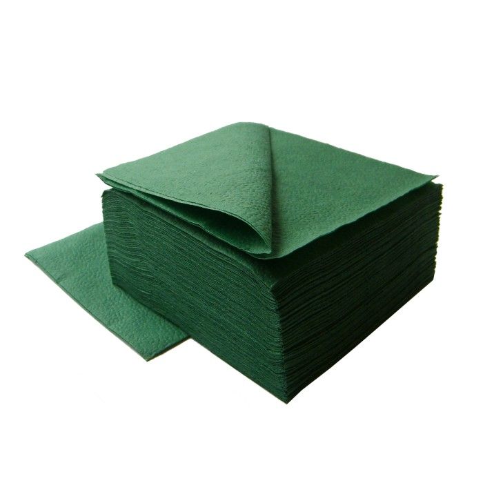 Lime 410600 Салфетки сервировочные, 1 слой, 24х24 см 400 штук, темно зеленые