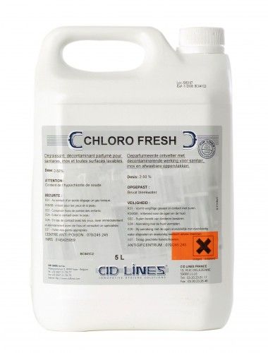 Средство для санузлов Chloro Fresh (Хлоро Фреш) 5л Профессиональное средство для обработки санузлов и душевых с обезжиривающим и дезинфицирующим эффектом