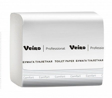 Veiro Professional Comfort TV201 Туалетная бумага листовая, белая, двухслойная, 30 пачек по 250 листов