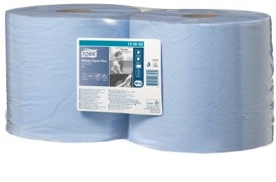 130052 Tork Advanced Wipep 420 Blue W1/W2 Performance Протирочная бумага в рулоне со съемной втулкой, голубая, двухслойная, 750 листов, 2 рулона по 255 метров