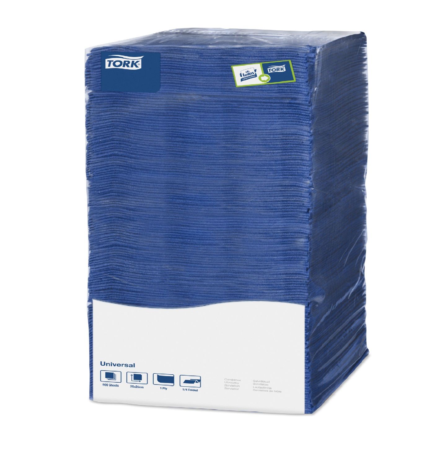 Салфетки TORK Universal, 24х24 1-сл, 500 шт. 5 шт. в коробке, в ассортименте