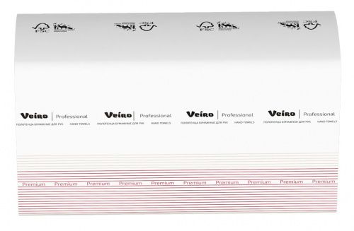 Veiro Professional Premium KW309 Полотенца бумажные, двухслойные, белые, W сложения, 21 пачка по 150 листов