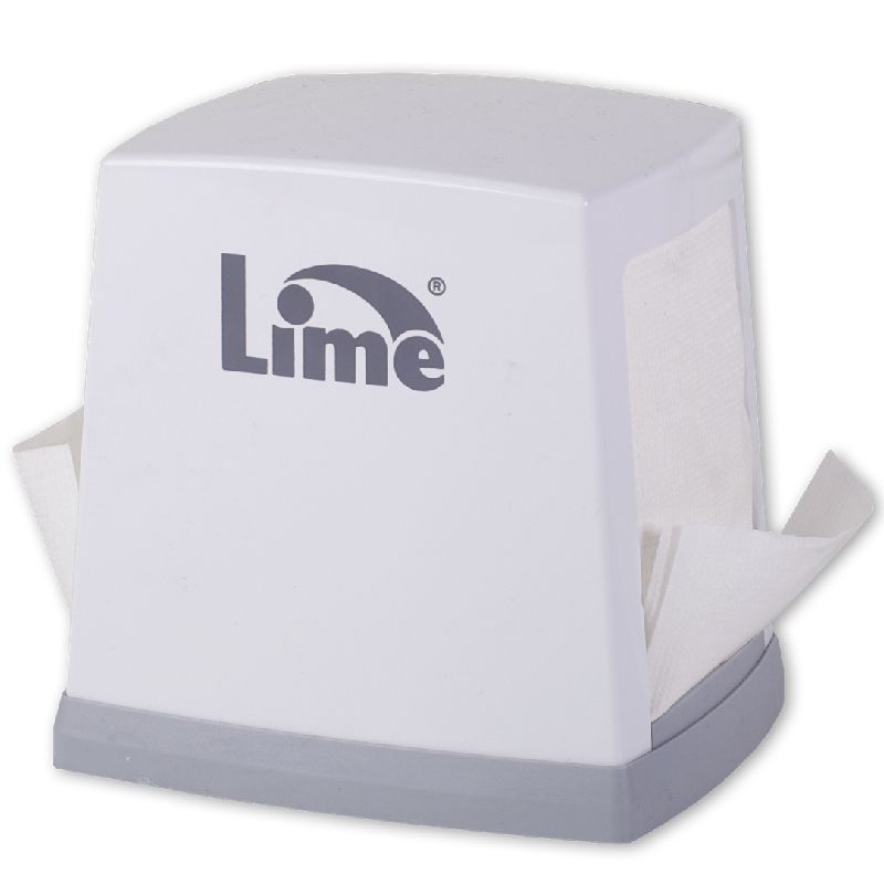 Lime 947000 Диспенсер настольный для диспенсерных салфеток, пластиковый белый