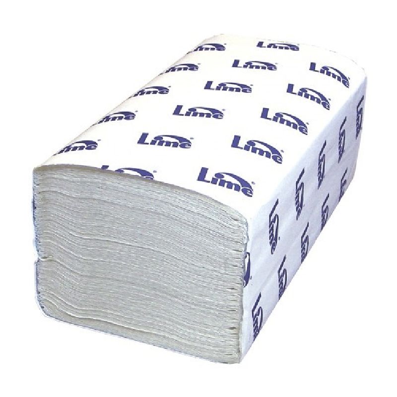 Lime 220200 Полотенца в пачках V укладки 11.5 см, белые 2 сл, 23х24 см, 200 шт.