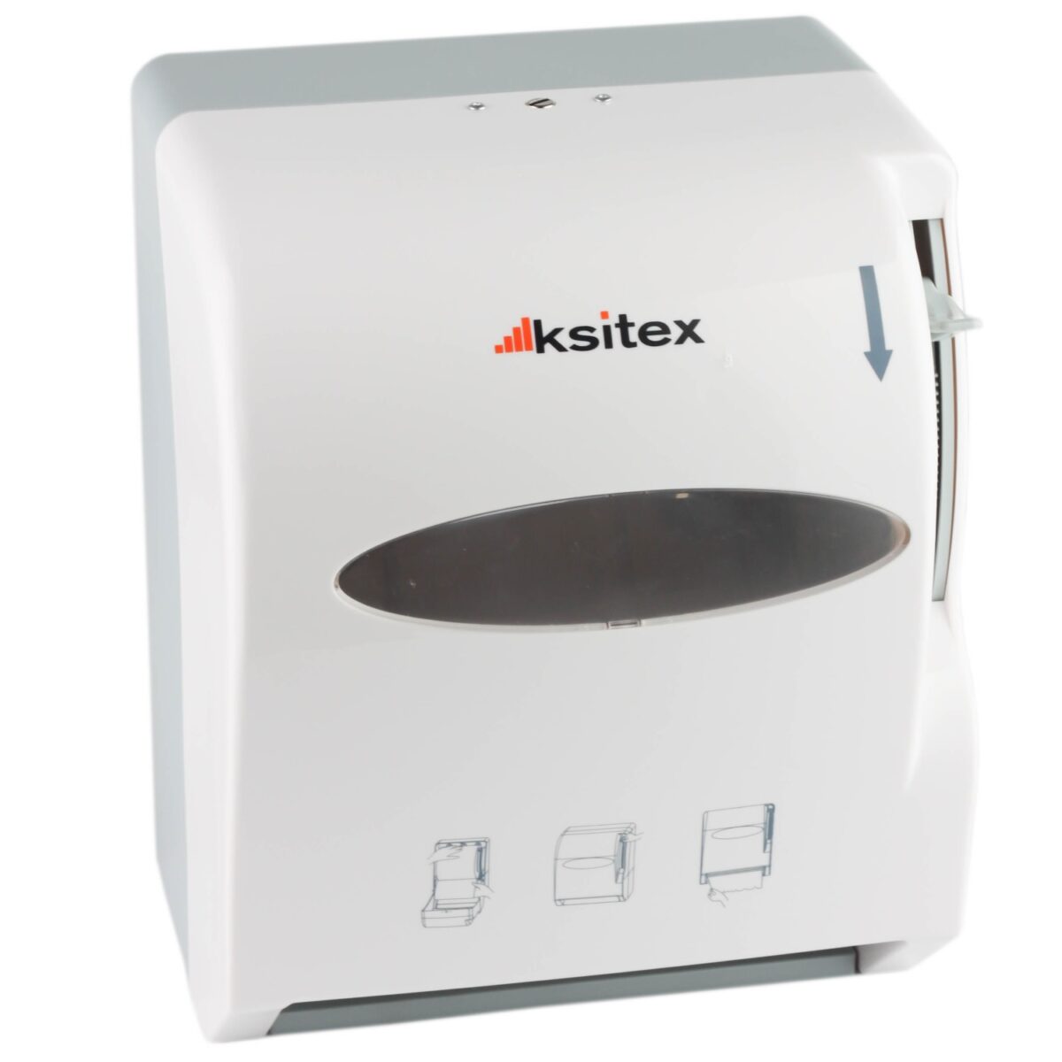 Ksitex АС1-13W Диспенсер для рулонных полотенец, пластик, белый