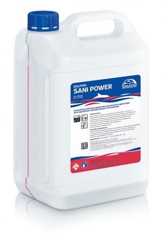 Сильнокислотное средство Sani Power 5 л для удаления въевшихся остатков цемента, ржавчины и известкового налета