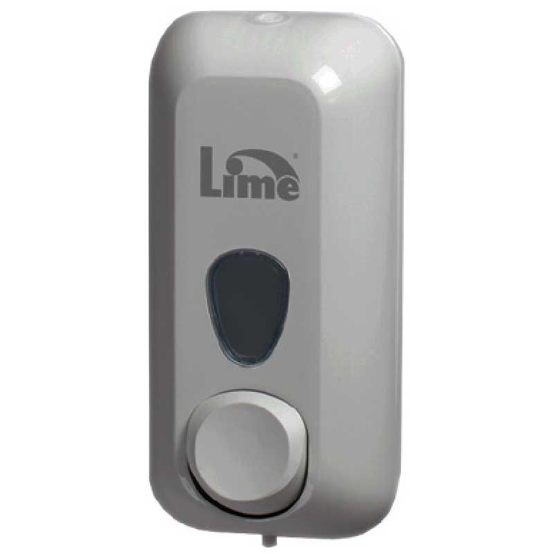 Lime 971001 Дозатор для жидкого мыла 0.6 л заливной серый, пластиковый