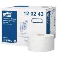 120243 TORK T2 Premium Туалетная бумага в мини-рулонах мягкая, белая, двухслойная, 1214 листов, 12 рулонов по 170 метров
