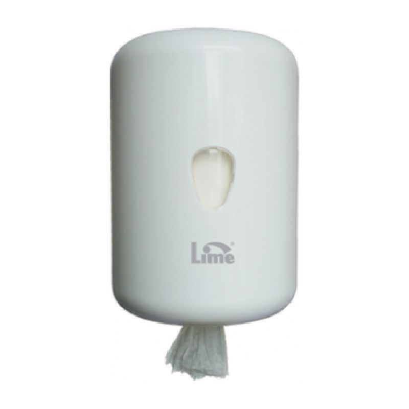 Lime 931300 Диспенсер для рулонных полотенец, с центральной вытяжкой, без дозатора, Maxi белый, пластик