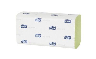 290179 Tork Advanced H3 Полотенца сложение ZZ, зеленые,двухслойные, 23х25, 15 пачек по 250 листов