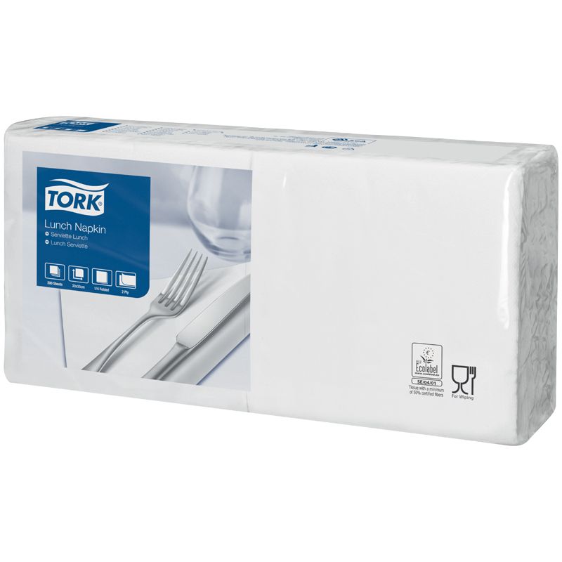 477149 Салфетки бумажные Tork «Advanced. Big Pack», 2-сл., 33×32.6, белые, 200шт. в коробке 10 шт.