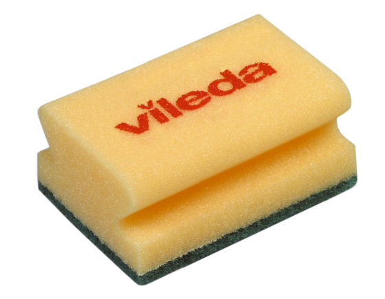 101397 Губка Vileda средняя жесткость, зеленый абразив, 15х7