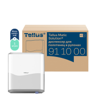 Диспенсер для полотенец в рулонах Tellus (Торк) Matic Solution® механический белый пластик НТ1 911000