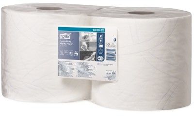 130062 Tork Advanced Wipep 430 W1/W2 Performance Протирочная бумага повышенной прочности в рулоне, белая, двухслойная, 500 листов, 2 рулона по 170 метров
